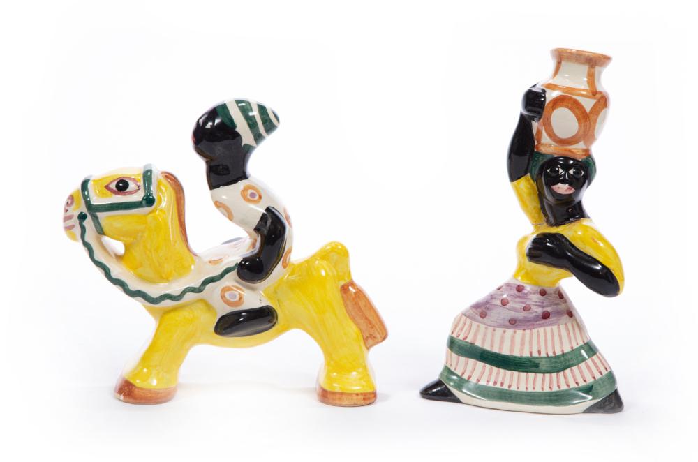TWO SHEARWATER ART POTTERY
