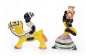 TWO SHEARWATER ART POTTERY FIG