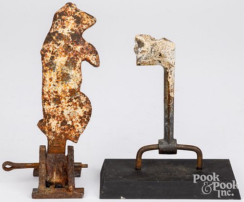 TWO SHEET IRON SHOOTING GALLERY