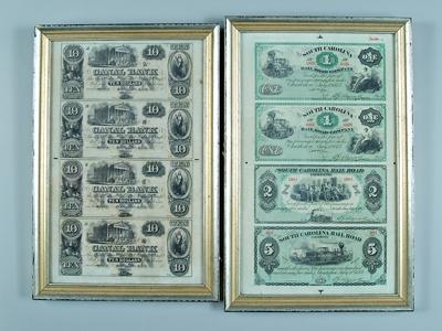 Two sheets obsolete currency: Canal