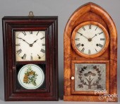 TWO SHELF CLOCKS, 19TH C.Two s
