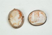 TWO SHELL CAMEOS.  Both late 1