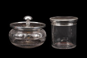 TWO SHELL & STERLING MOUNTED V