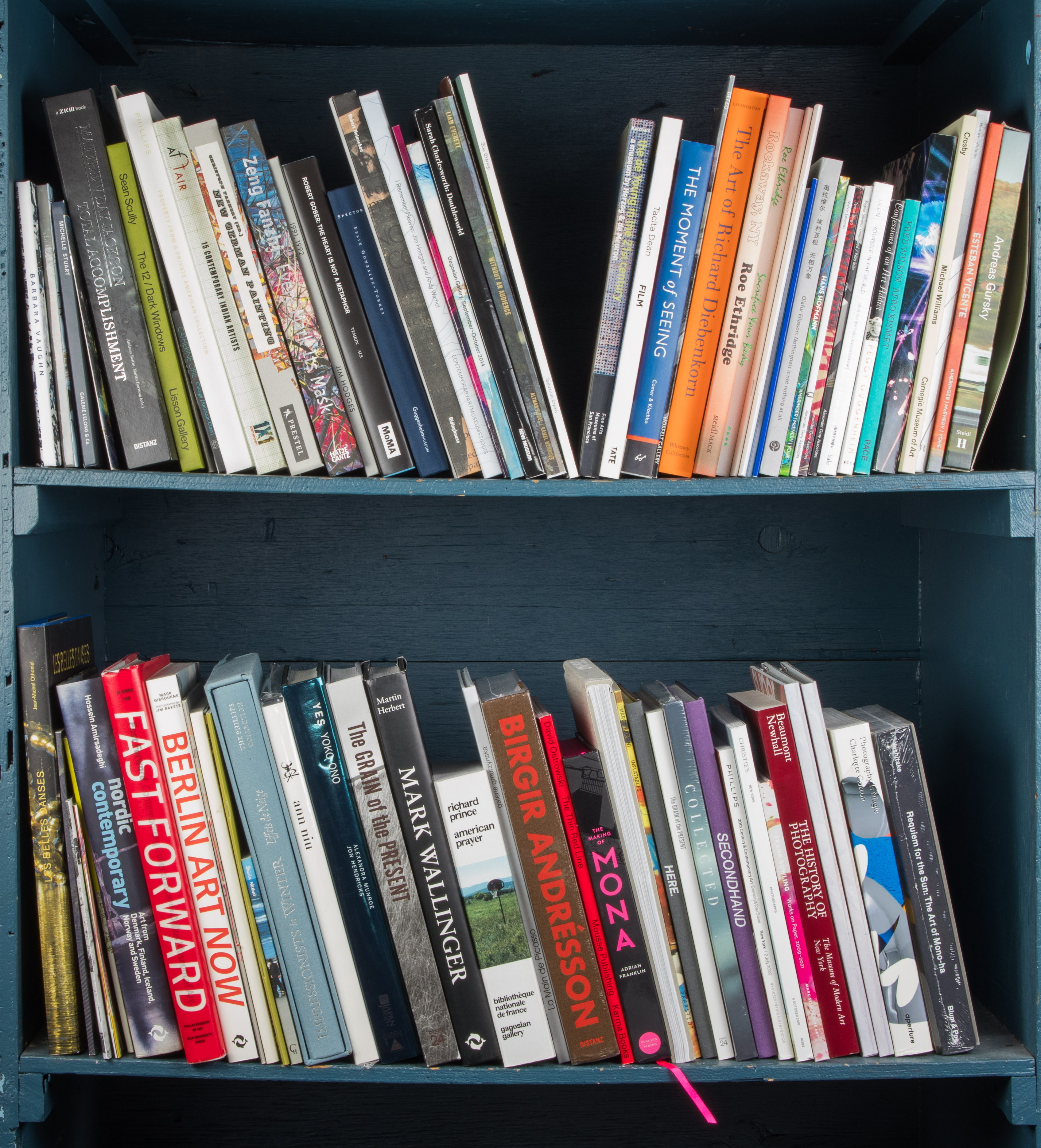 TWO SHELVES OF ART BOOKS Two