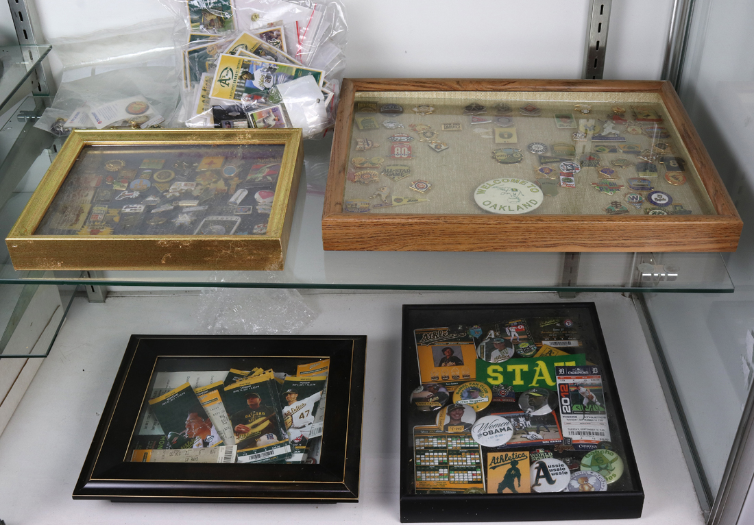 TWO SHELVES OF BASEBALL AND OTHER