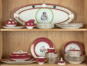 TWO SHELVES OF CHINA COMPRISIN
