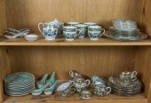 TWO SHELVES OF CHINESE PORCELA