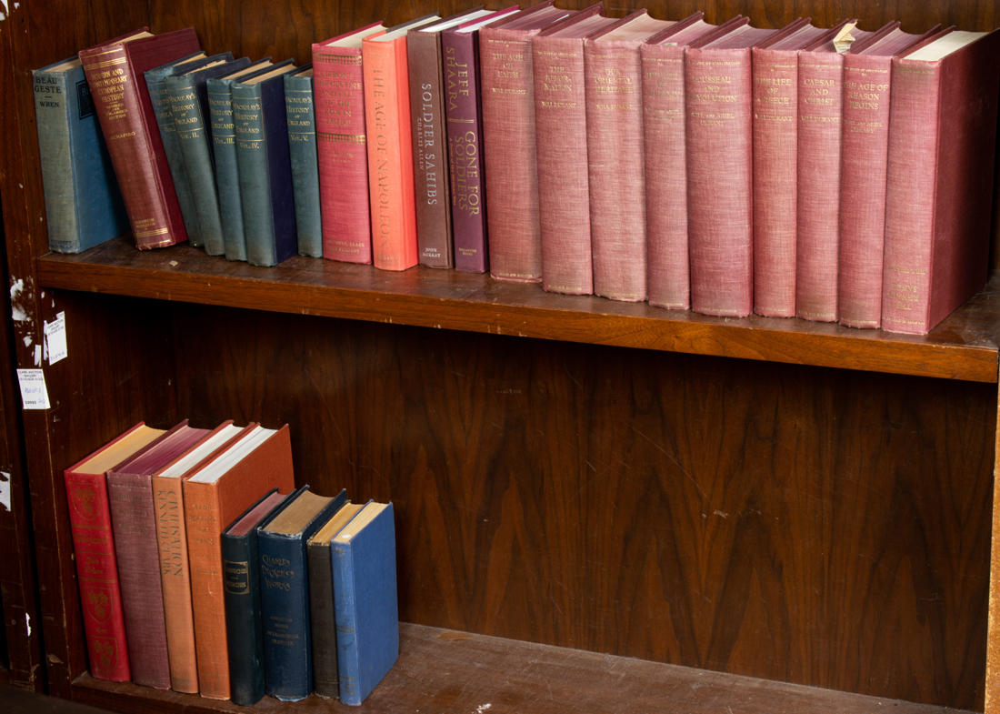 TWO SHELVES OF CLOTH BOUND