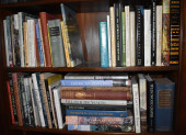 TWO SHELVES OF DECORATIVE ARTS