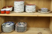 TWO SHELVES OF JAPANESE IMARI