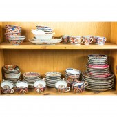 TWO SHELVES OF JAPANESE IMARI