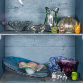 TWO SHELVES OF LARGE CONTEMPOR