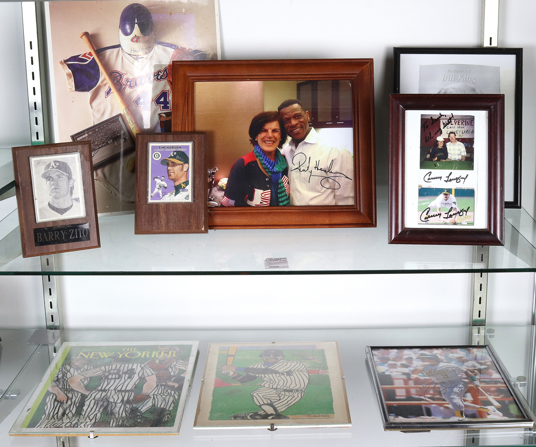 TWO SHELVES OF MAINLY BASEBALL