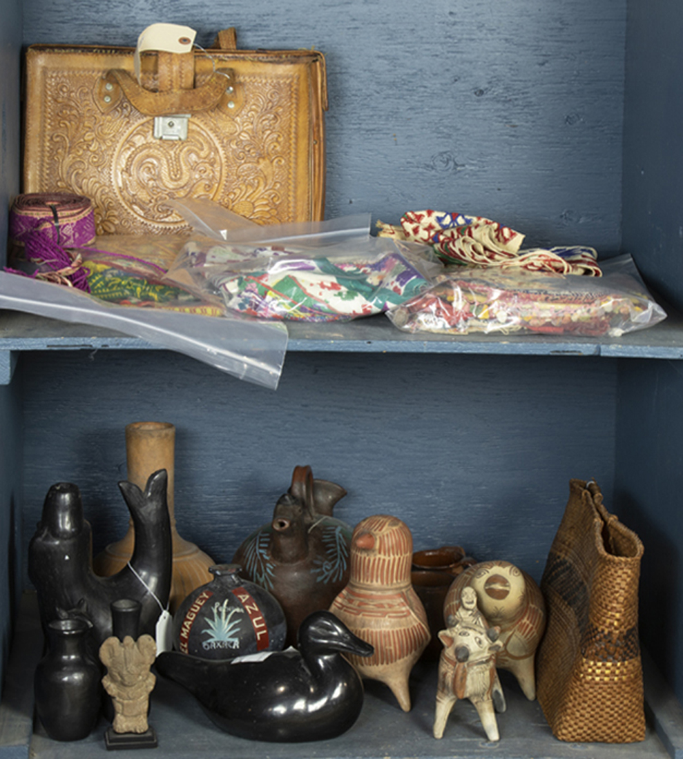 TWO SHELVES OF MEXICAN AND