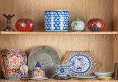 TWO SHELVES OF MISCELLANEOUS A