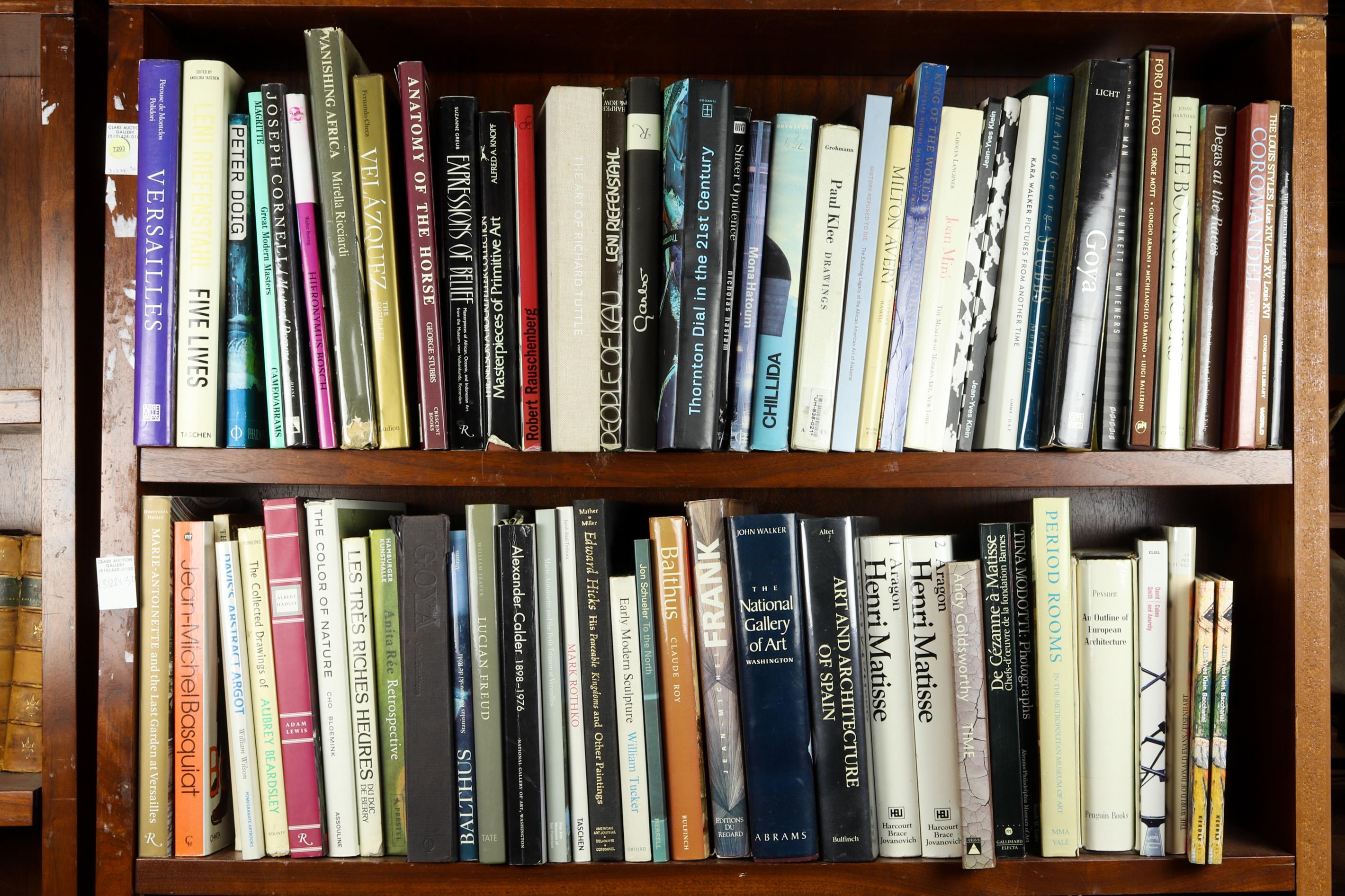TWO SHELVES OF MOSTLY ART BOOKS