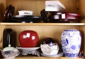 TWO SHELVES OF MOSTLY CHINESE