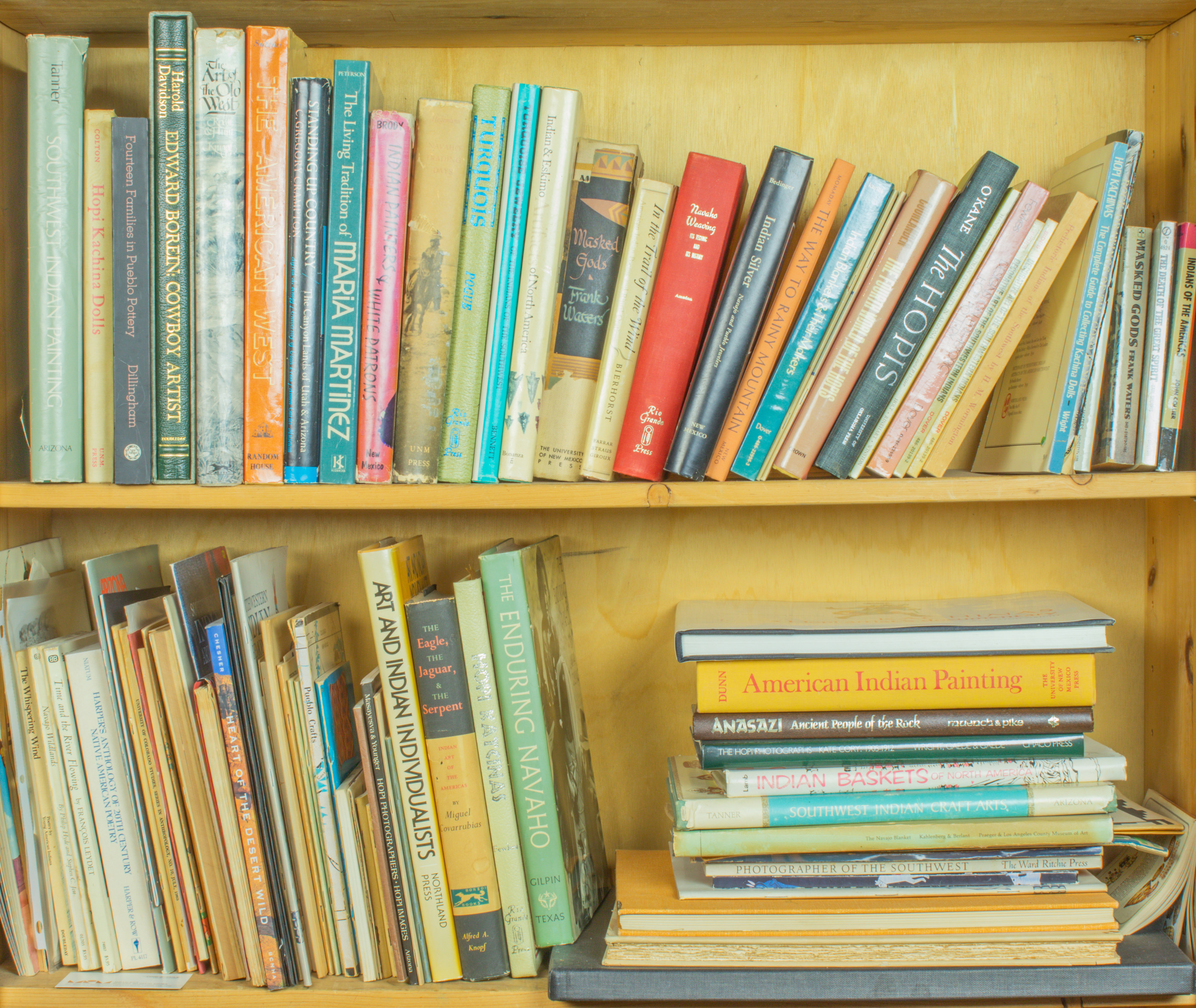 TWO SHELVES ON SOUTHWEST ART,