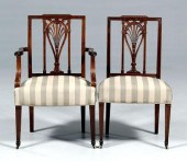 Two Sheraton carved chairs: si