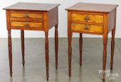 TWO SHERATON END TABLES<br>Two