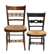 TWO SHERATON FANCY CHAIRS, EAR