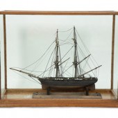 Two Ship Models in Glass Displ