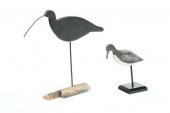TWO SHOREBIRD DECOYS.  America