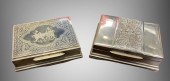 TWO SIAMESE STERLING SILVER AN