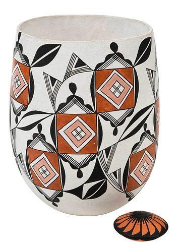 TWO SIGNED ACOMA POTSone signed
