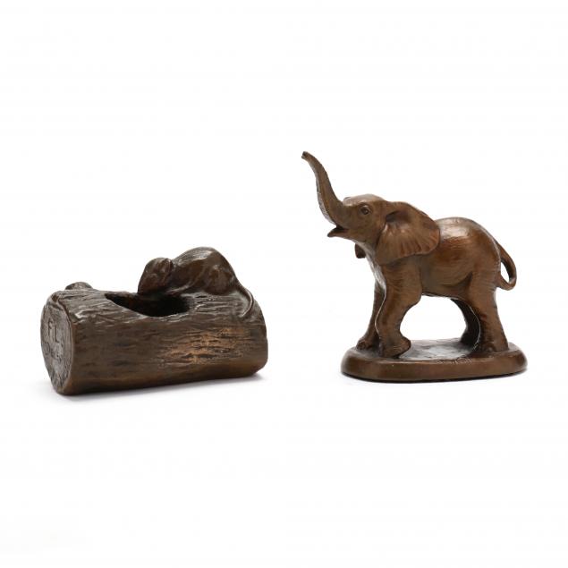 TWO SIGNED AMERICAN BRONZES OF