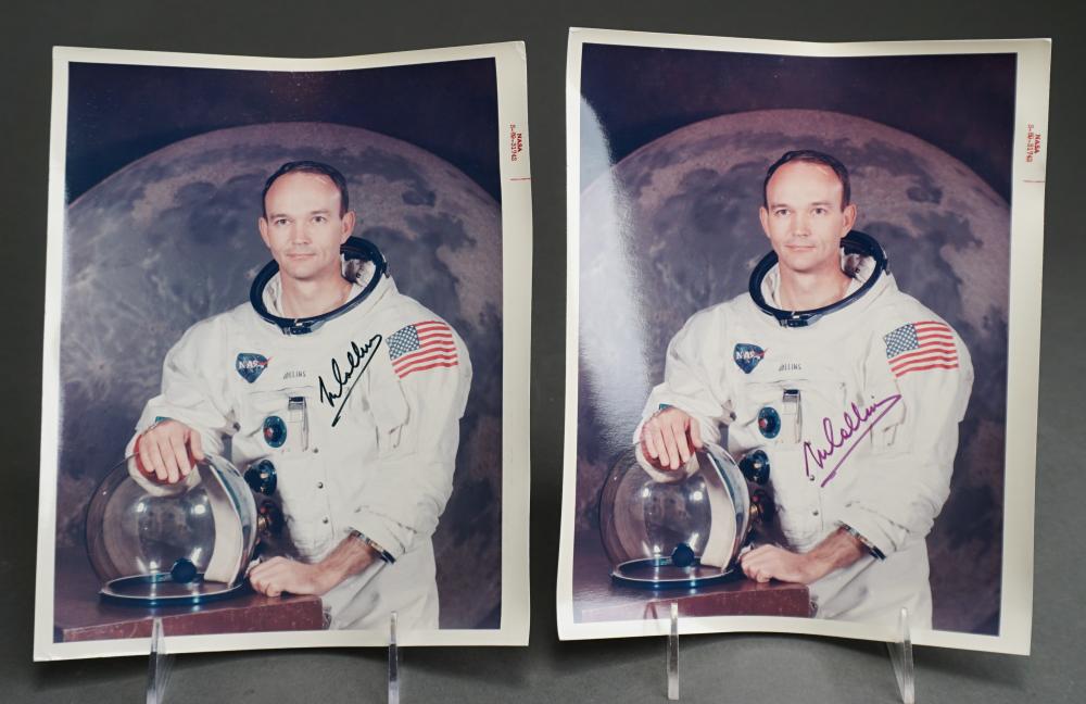 TWO SIGNED APOLLO XI PORTRAITS OF