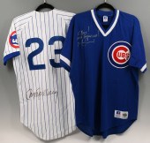 TWO SIGNED CHICAGO CUBS JERSEY