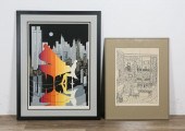 TWO SIGNED CONTEMPORARY LITHOG