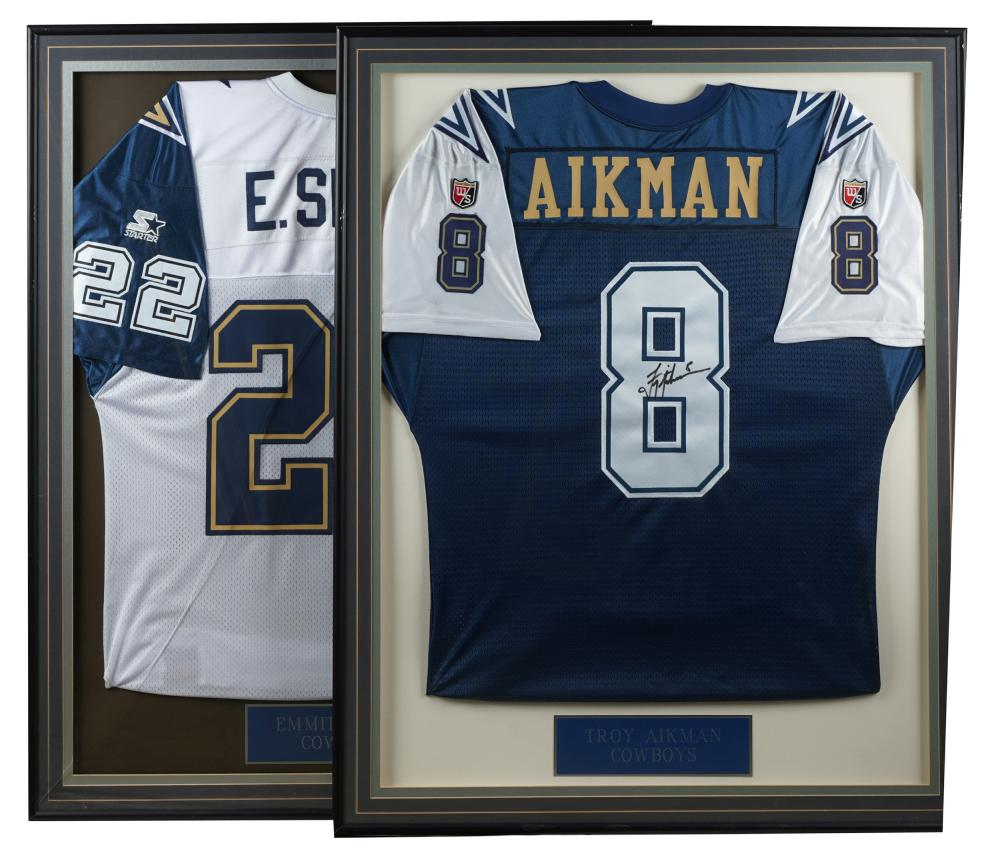 TWO SIGNED COWBOYS FOOTBALL