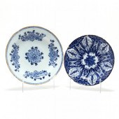 TWO SIGNED DUTCH DELFT BLUE AN