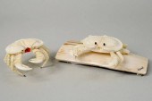 TWO SIGNED INUIT ANIMAL CARVIN