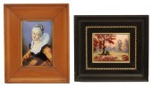 TWO SIGNED LIMOGES ENAMEL PLAQ