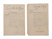 TWO SIGNED LOUIS XVI DOCUMENTS