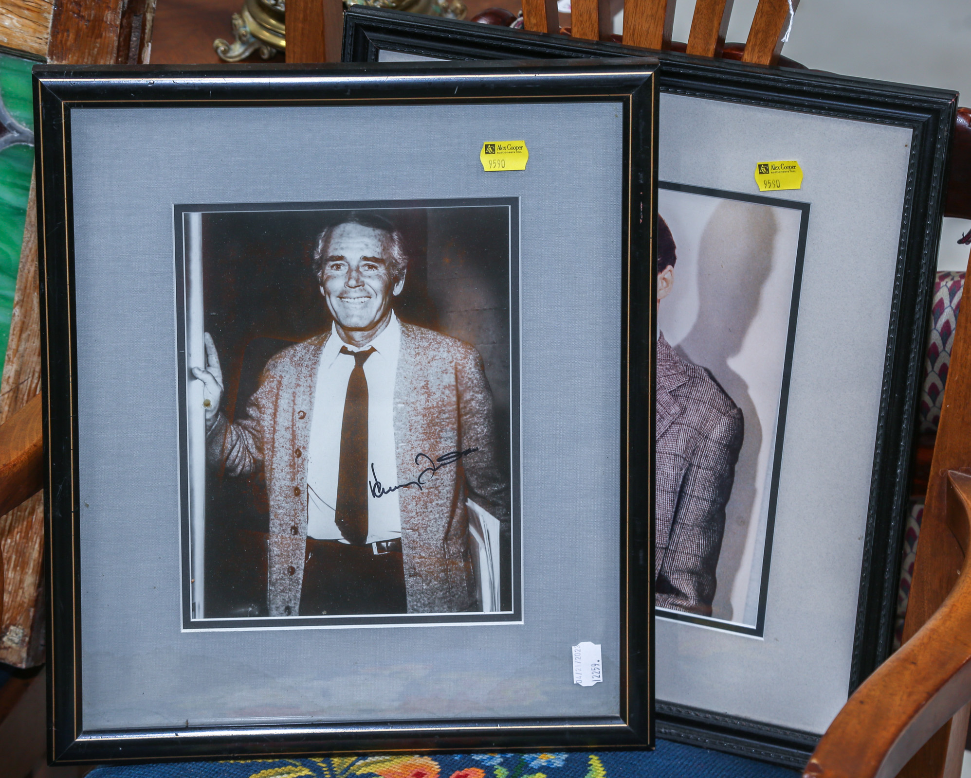 TWO SIGNED PHOTOS OF MOVIE STARS,