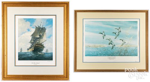 TWO SIGNED PRINTS BY GEOFF HUNT AND