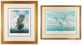 TWO SIGNED PRINTS BY GEOFF HUN
