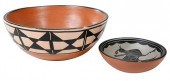 TWO SIGNED SANTO DOMINGO BOWLS
