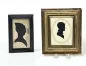 TWO SILHOUETTES.  American. Cu