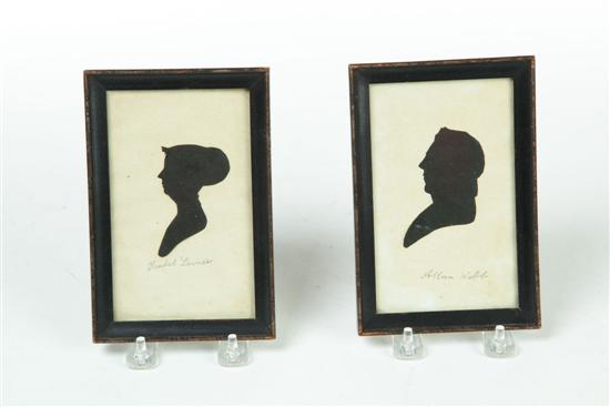 TWO SILHOUETTES.  American  early