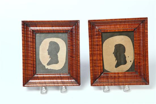 TWO SILHOUETTES.  American  early