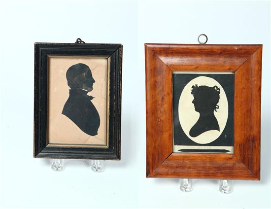 TWO SILHOUETTES.  American or