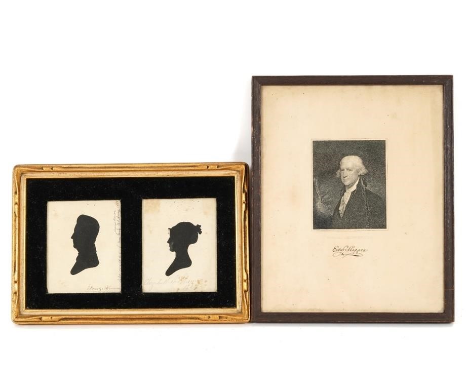 Two silhouettes of Major General