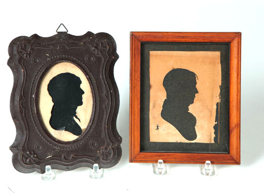 TWO SILHOUETTES.  Probably American