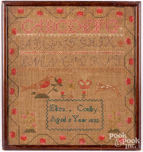 TWO SILK AND WOOL ON LINEN