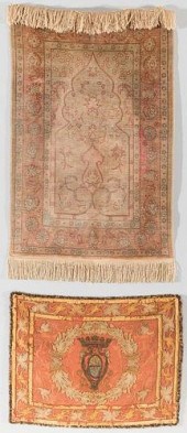 TWO SILK DECORATIVE TEXTILES1s